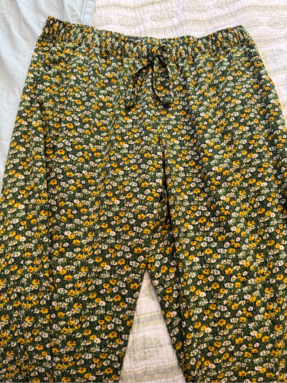 Toad&Co Green Floral Print Joggers